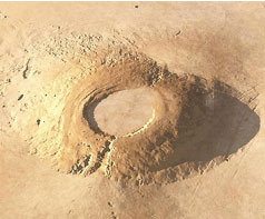 Arsia Mons volcano on Mars